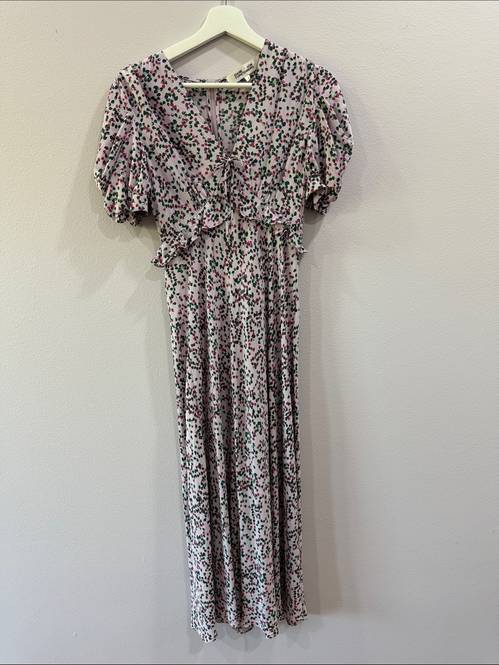 Diane von Furstenberg DVF Sloane Silk Midi Dress Size 0
